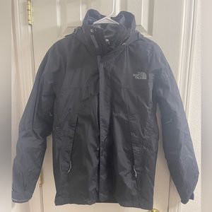 The North Face cold weather coat w/windbreaker zip-in insert. Mens XS